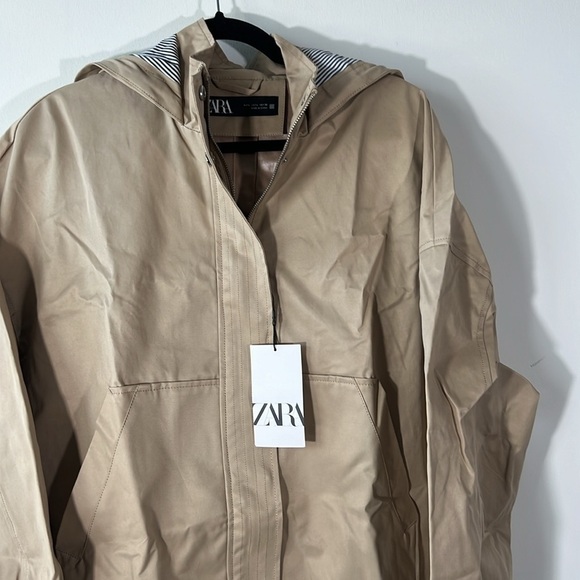 Zara Hooded Jacket in Beige - Picture 7 of 9